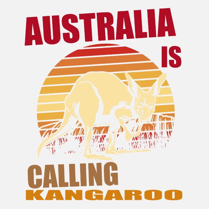 Kangaroo Retro Australia Calling Outback