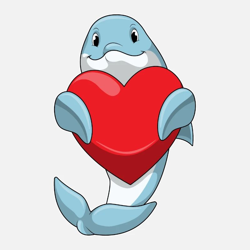 Dolphin with heart
