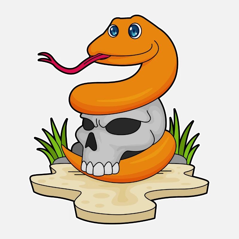 Serpent avec crâne