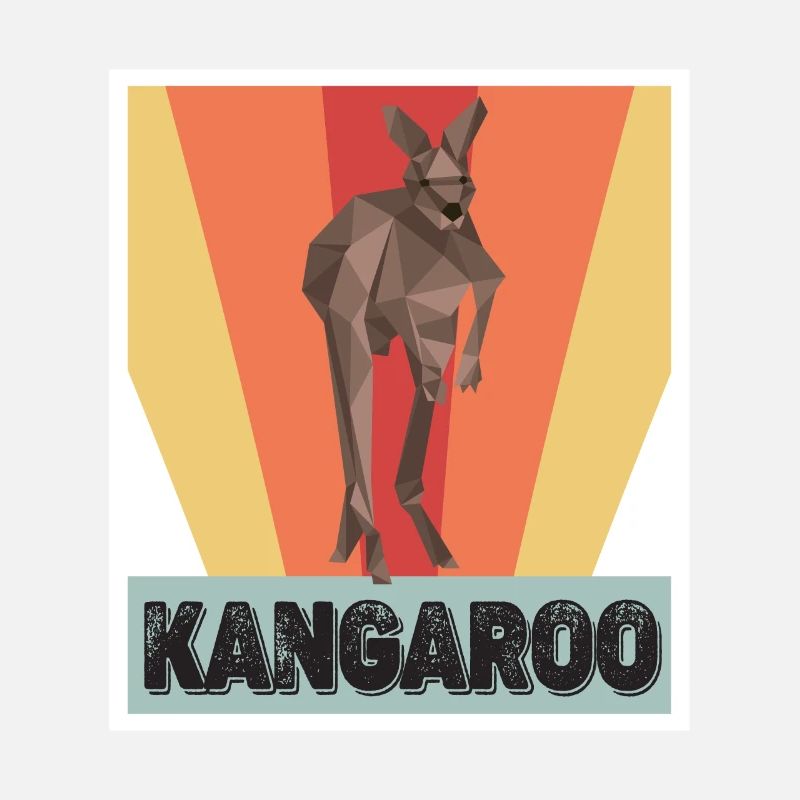 Kangaroo Retro Outback Australia Marsupials Kangaroo