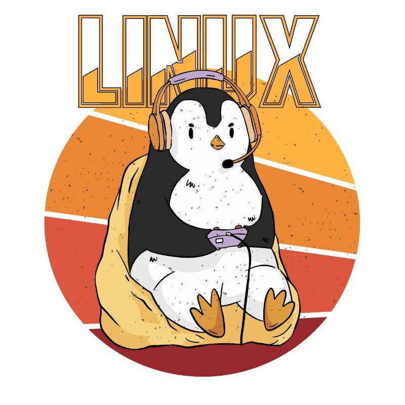Gamer Penguin Linux Root Party Nerd Programmer Com