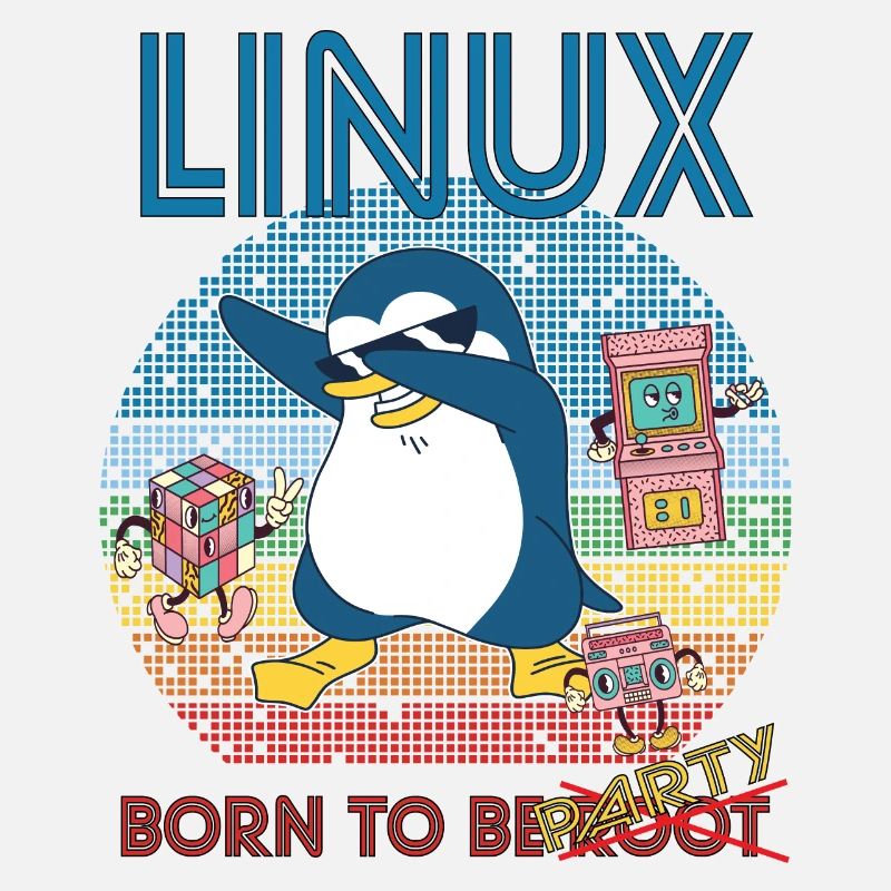 Retro Gamer Linux né pour être Root Geek Admin Pengu