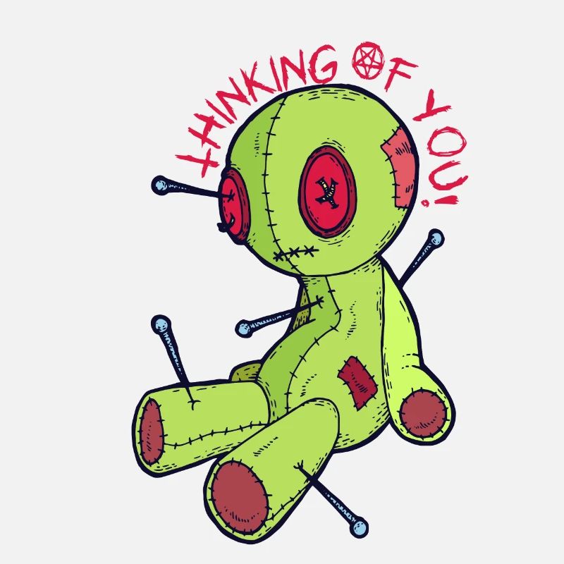 Voodoo Puppe Hexerei Ich denke an dich! Gruseliges