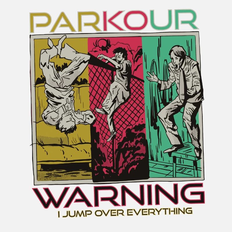 Parkour centre-ville course saut freestyle coureur