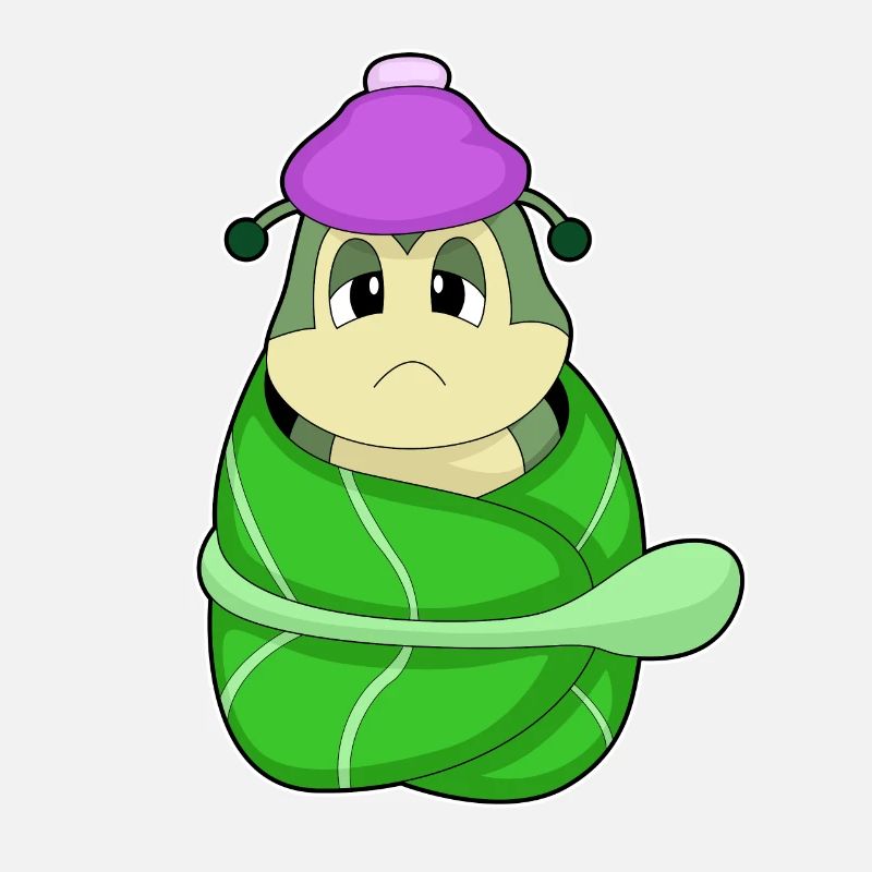 Caterpillar leaf sick