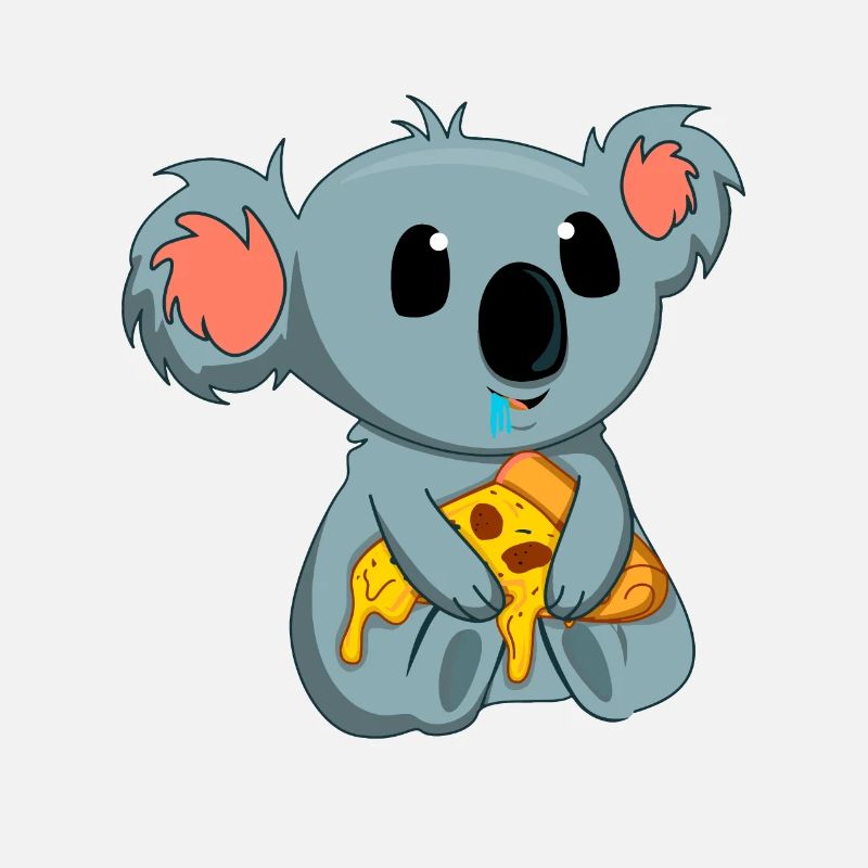 Pizza Eater Koala Lovers Animal Koala Bear