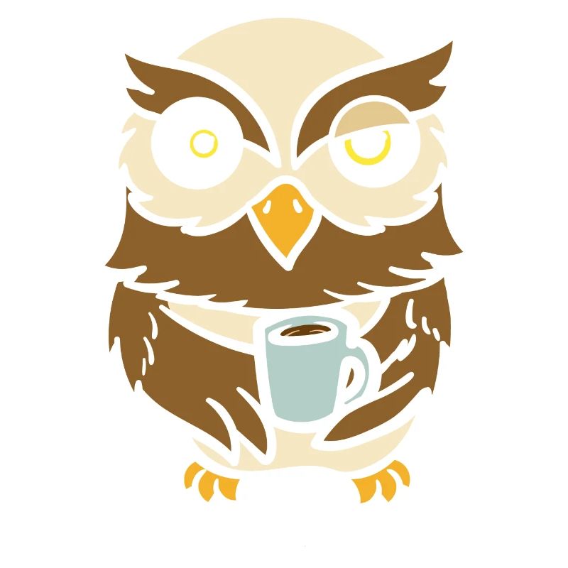 Eule Vogelbesitzer Kaffeetrinker