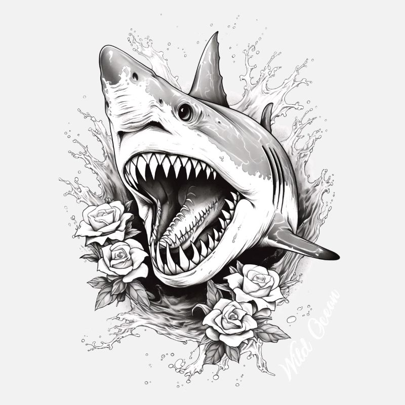 Shark Flower Oceanographer Diver Gift