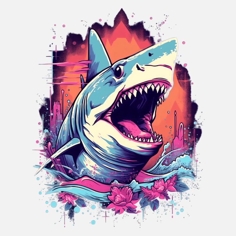 Shark Flower Oceanographer Diver Gift