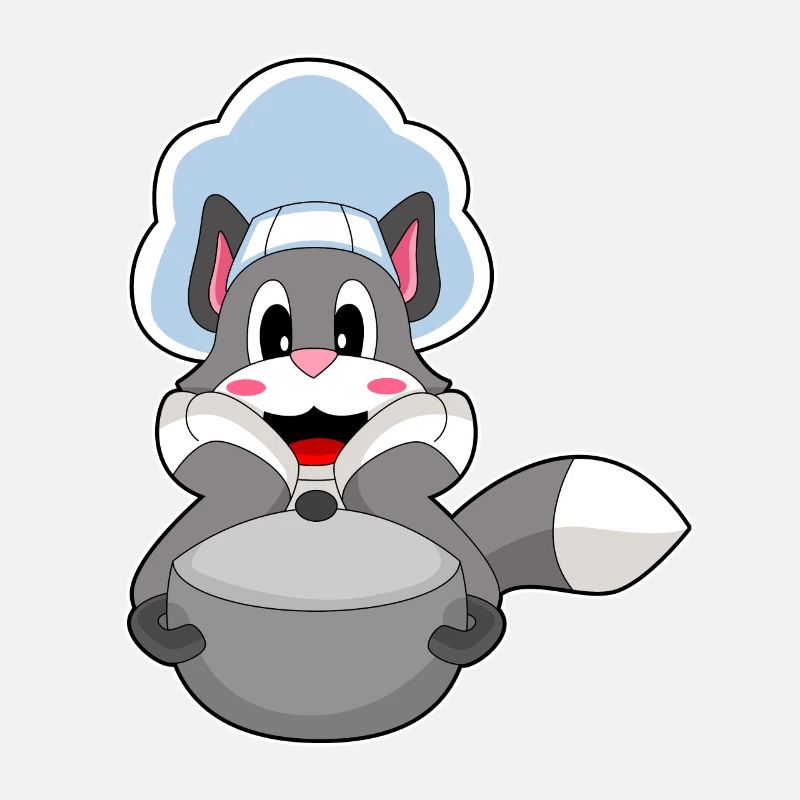 Cat Cook Cooking Pot