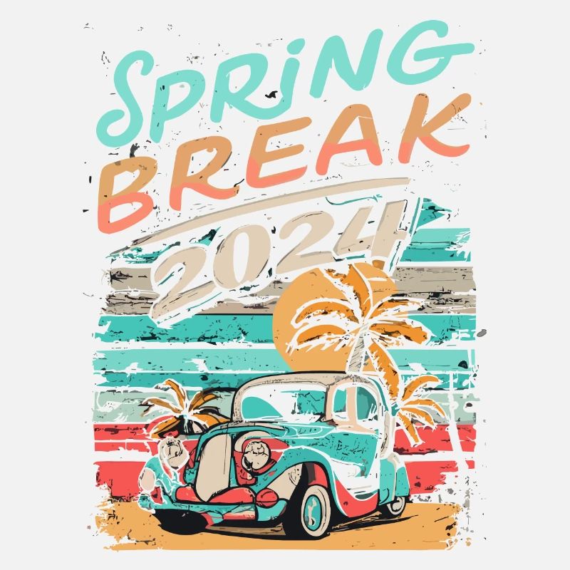 Spring Break 2024 Vacances Rétro Vintage