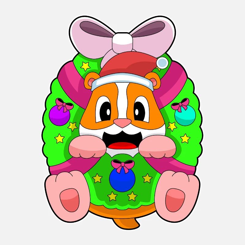 Hamster Weihnachten Schleife