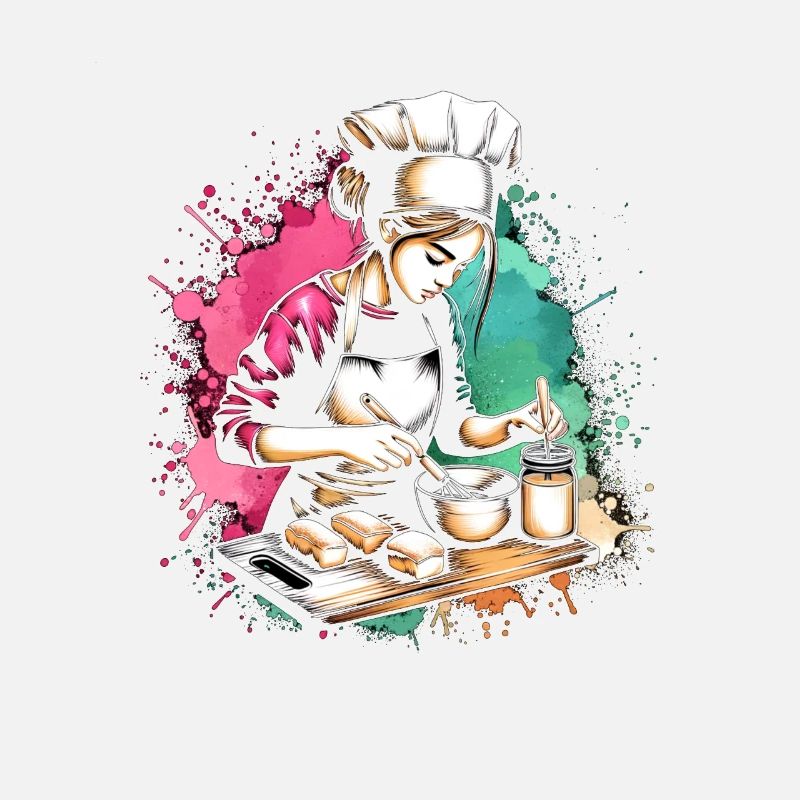 Mädchen, die gerne backen