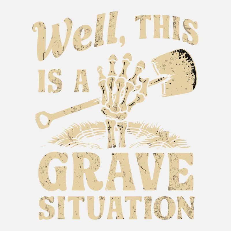 Skeleton Cemetery Pun Funny Saying
