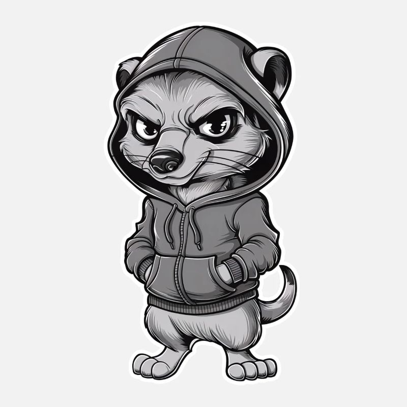 Suricate cool dans un sweat à capuche élégant