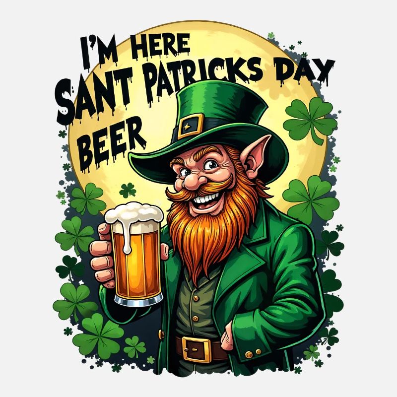 St. Patrick`s Day Beer Leprechaun Kobold Bier