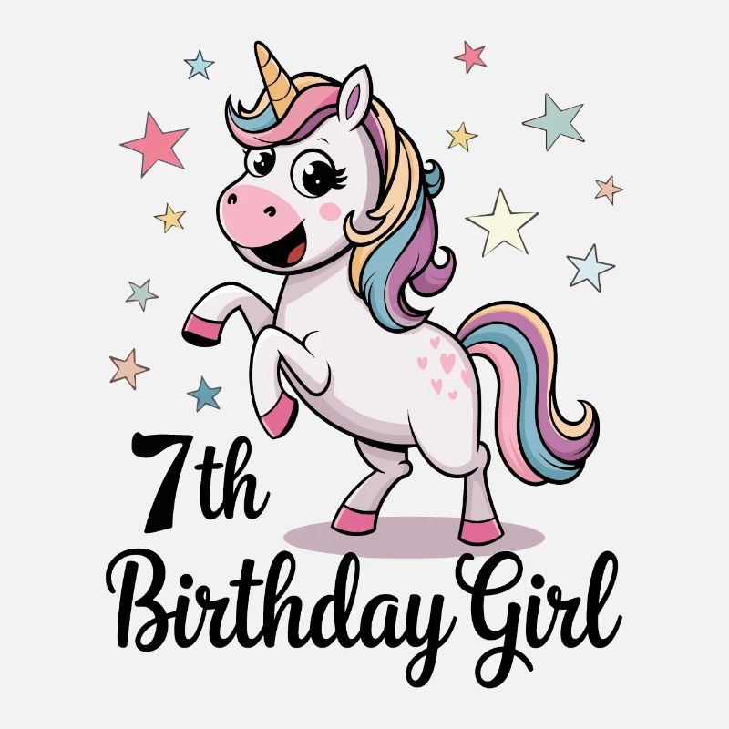 Einhorn 7. Geburtstag Mädchen