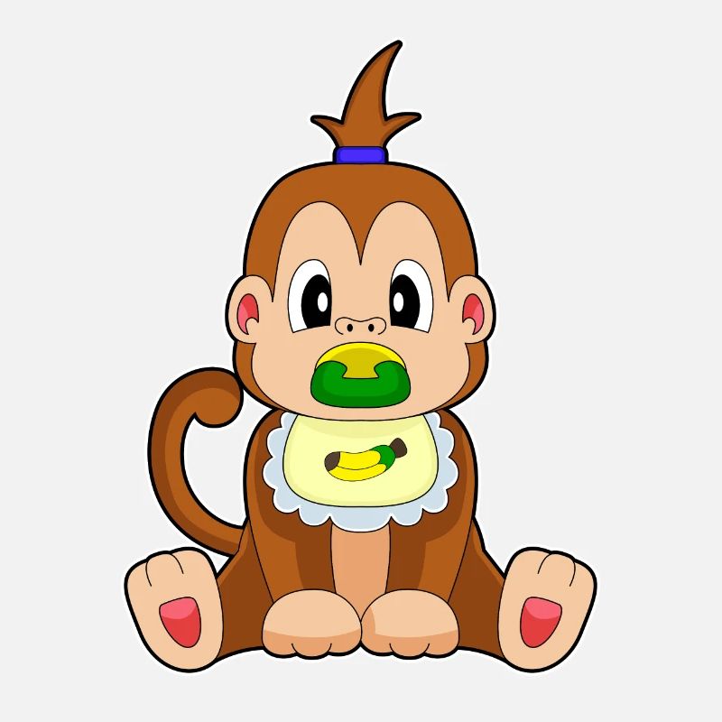 Affe Banane Schnuller Lätzchen