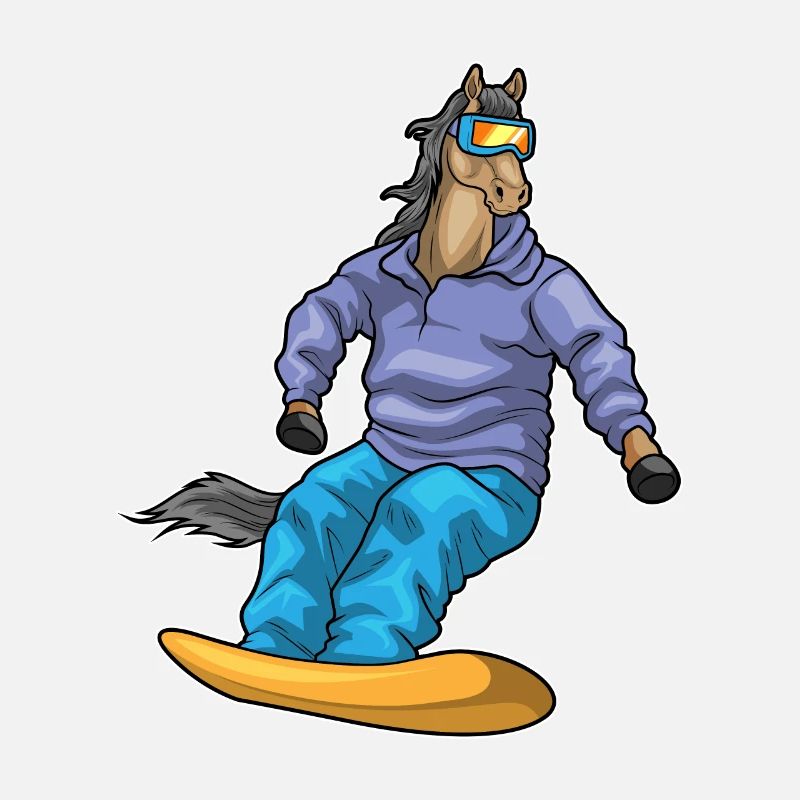 Pferd Snowboard Wintersport