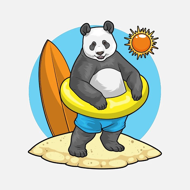 Panda Sommer Strand