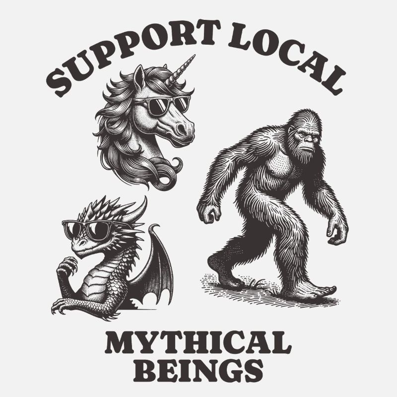dragons unicorn Lovers - Support Local mythical