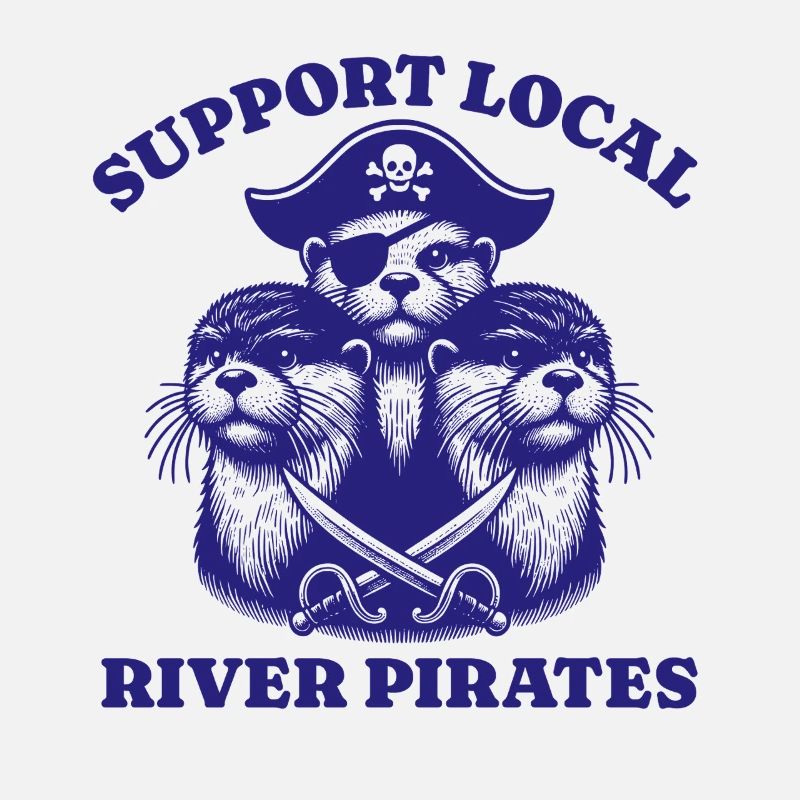 Support Local River Pirates Lustiges Otter beaver