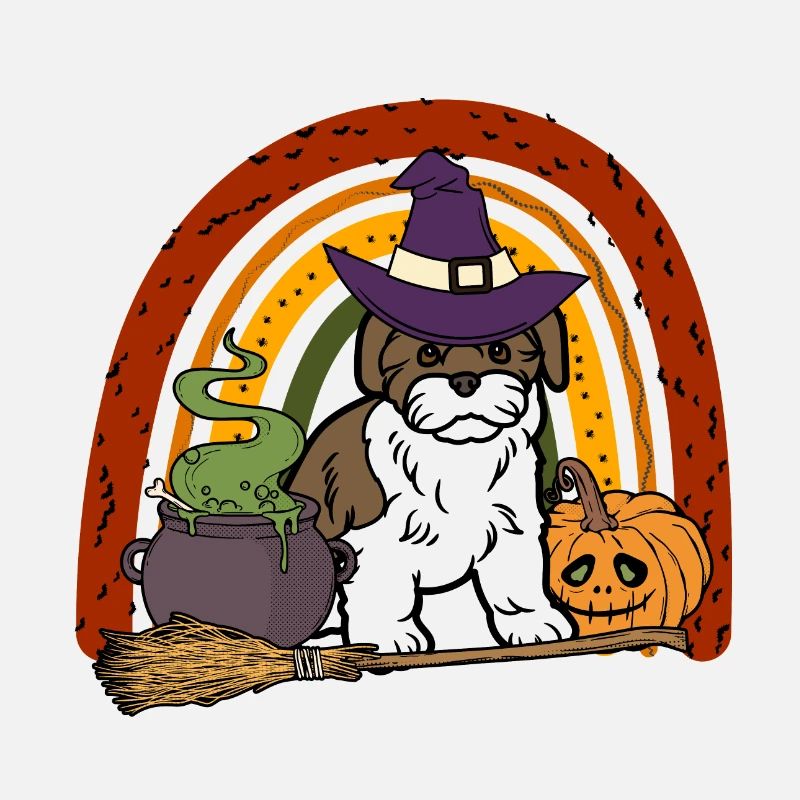 Cute Lhasa Apso Halloween Dog