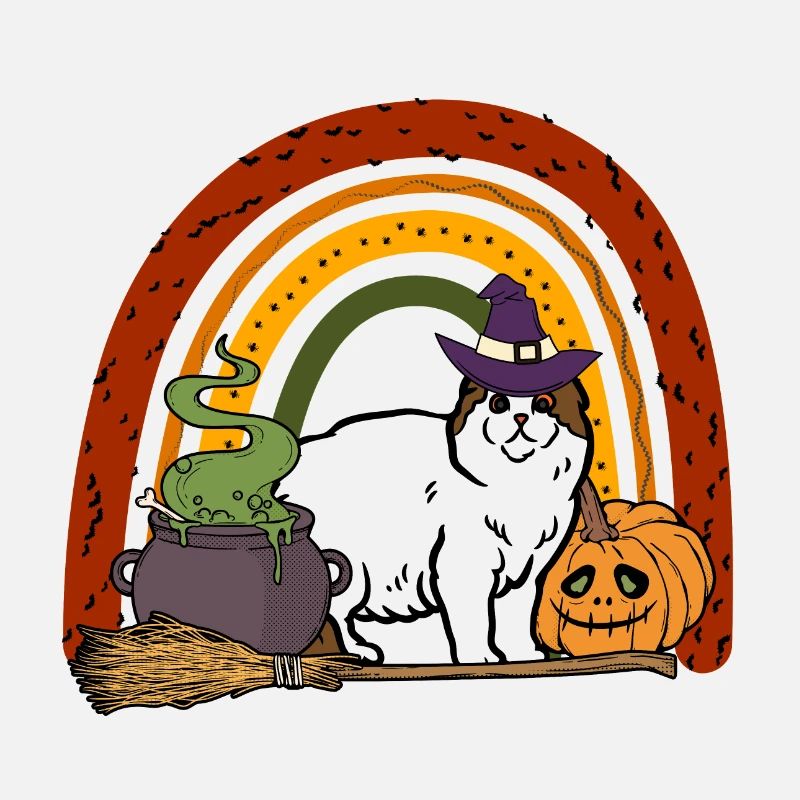 Cute Scottish Folding Ear Cat Halloween Cat