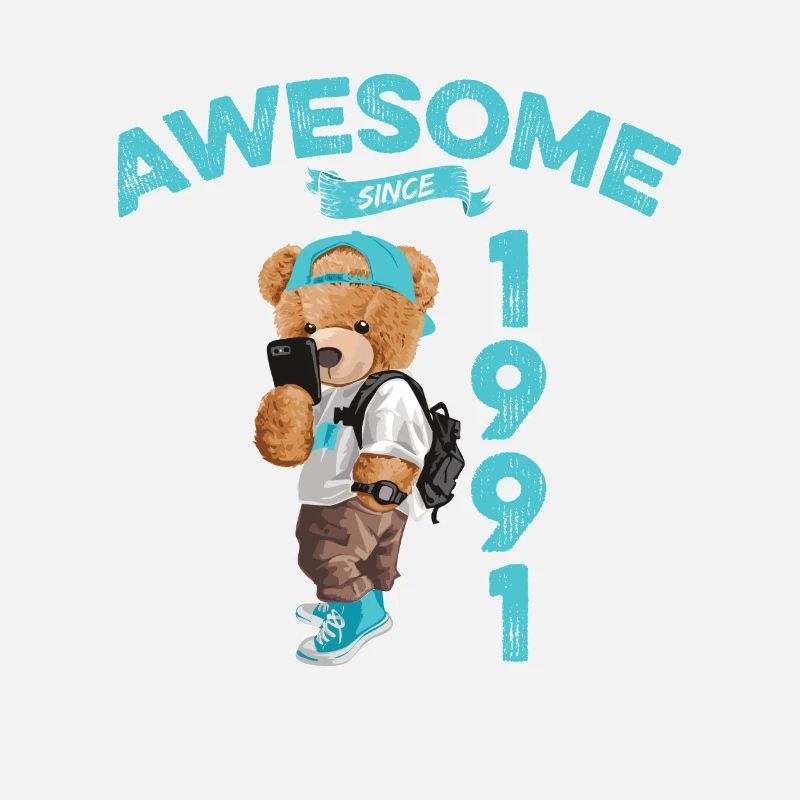 1991 Geburtstag Teddy Bär Awesome since
