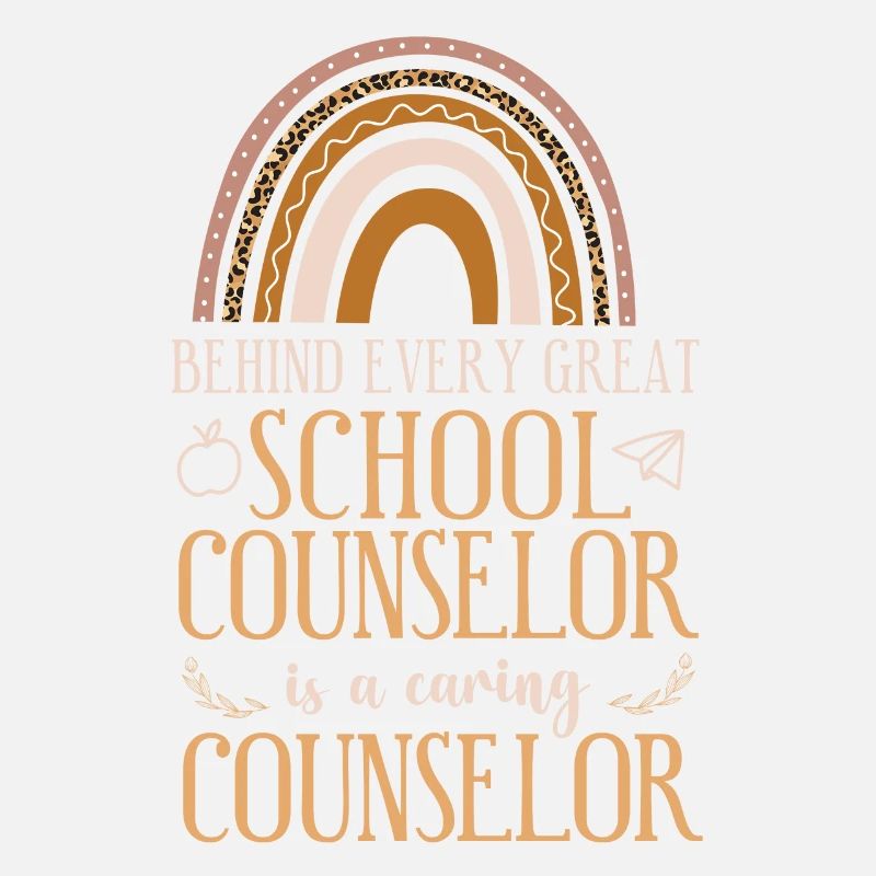 School Counselor Rainbow Behind