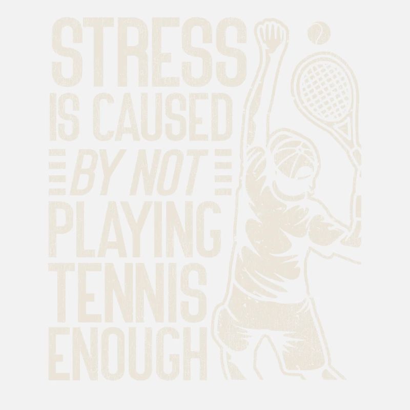 Funny Tennis Player Racket Stress