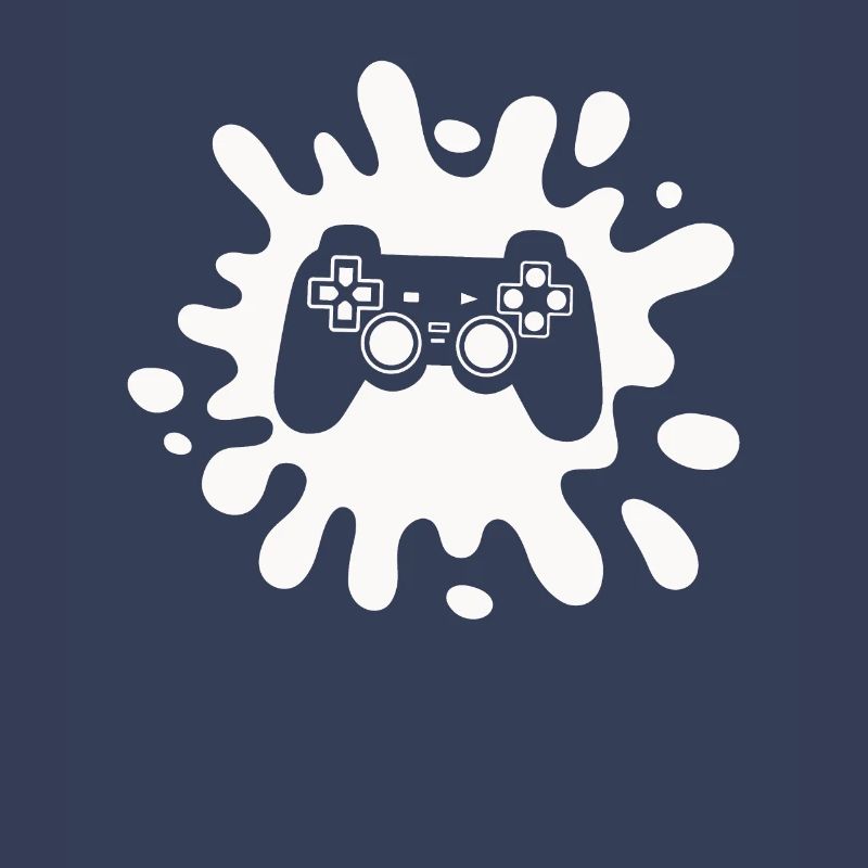 Zocker Splatter-Controller – Retro Gaming Kunst