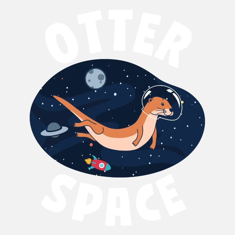 Otter Pun Space Science Astronaut