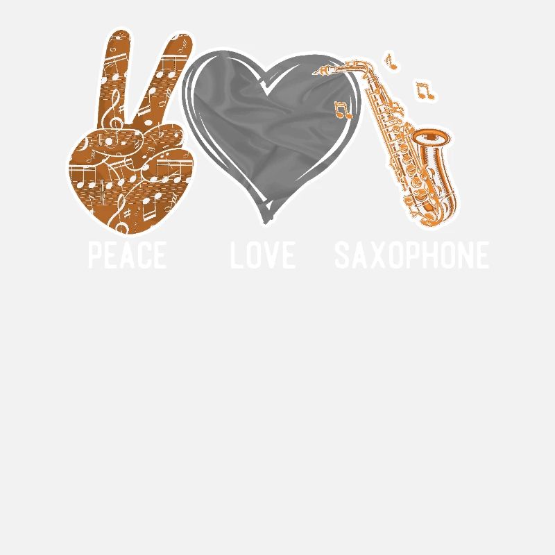 Saxophone Peace Love Saxophone
