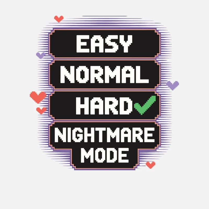 Select Difficulty: Life – Nightmare Mode 8Bit