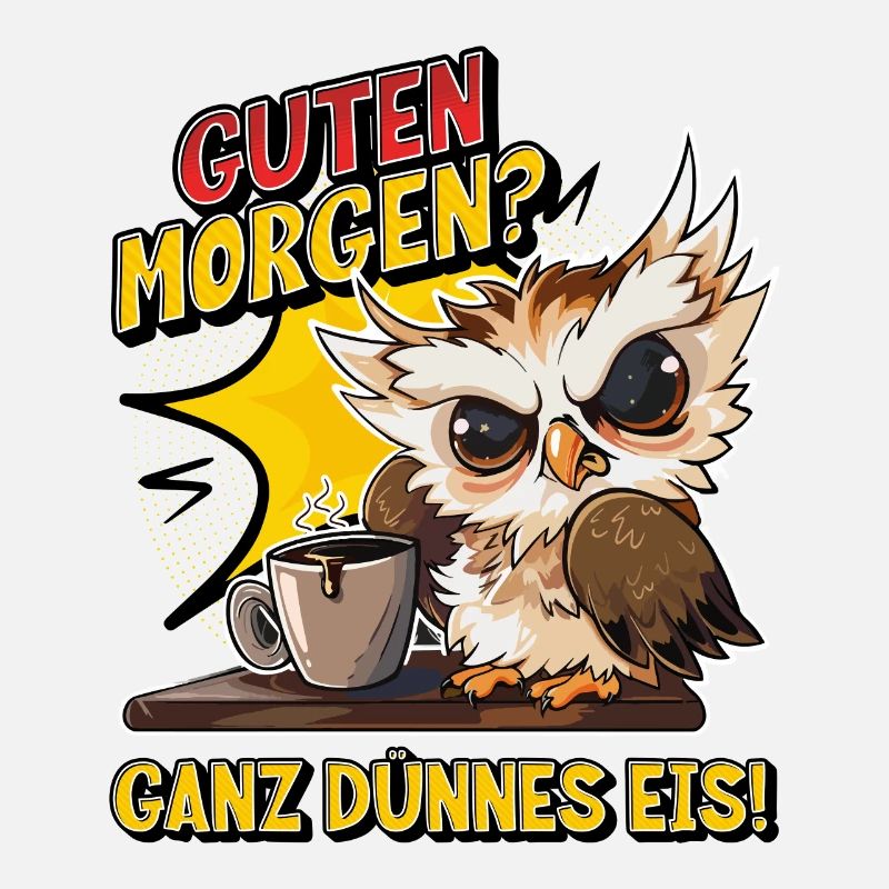 Good Morning Very Thin Ice Owl Coffee Funny
