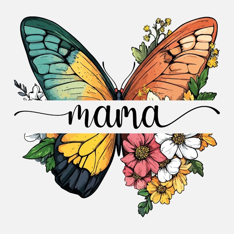 Mama Schmetterling Blumen Beste Mutter Muttertag