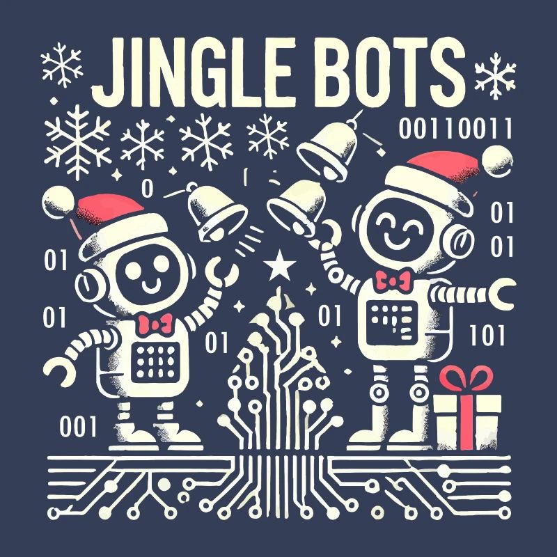 Jingle Bots - Christmas Robots with Binary Code