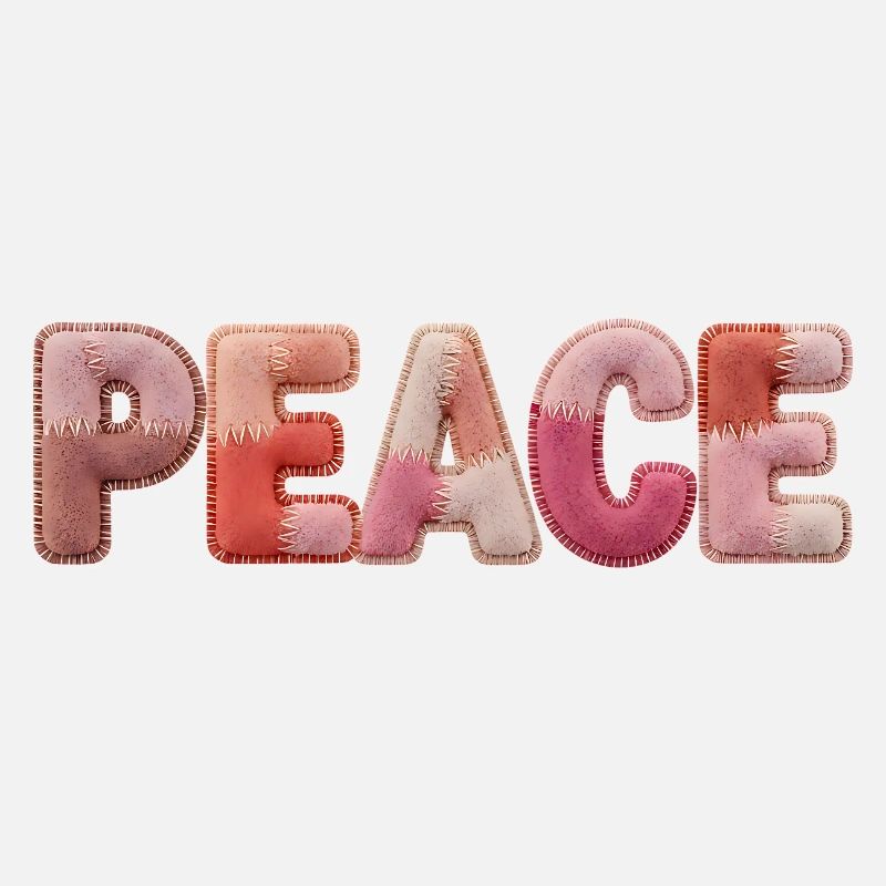 Peace Patchwork Design Shirt for Hippies