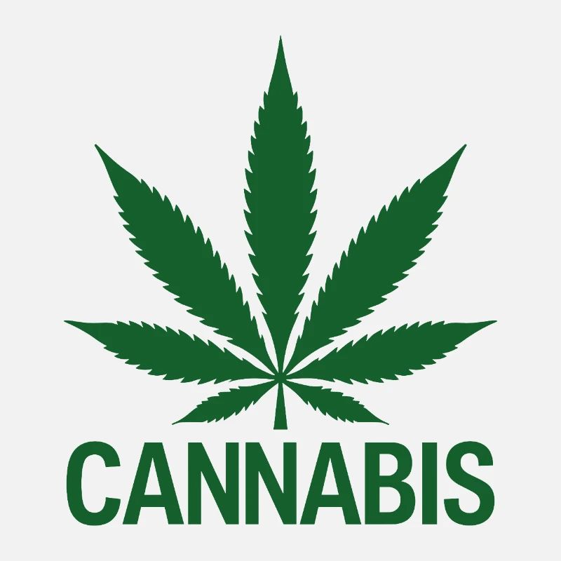 Cannabis Hanfblatt Statement Grüner Look