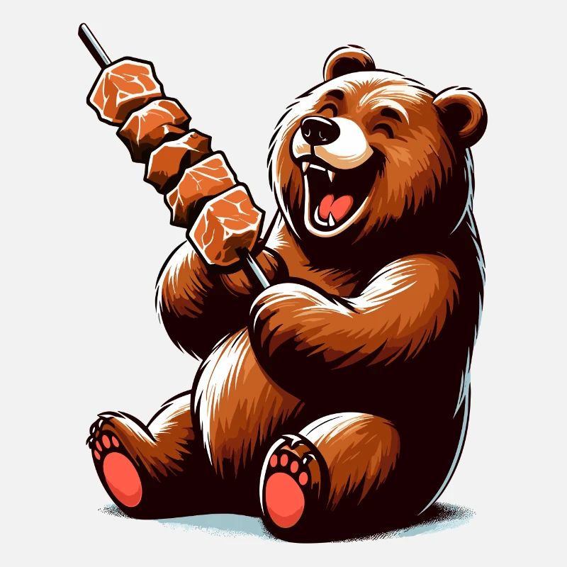 Süßer Schaschlik Bär lecker Grillen Geschenk