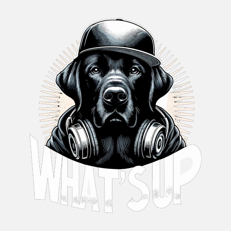 Schwarzer Labrador Gangster Was geht ab Geschenk