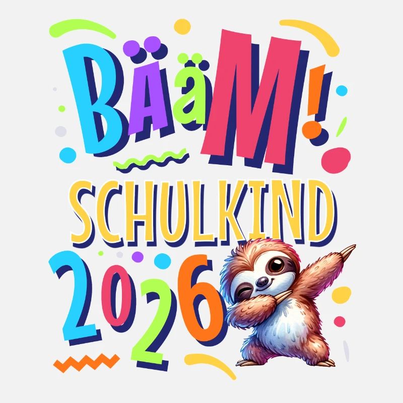 Bääm Schulkind 2026 Dabbing Faultier