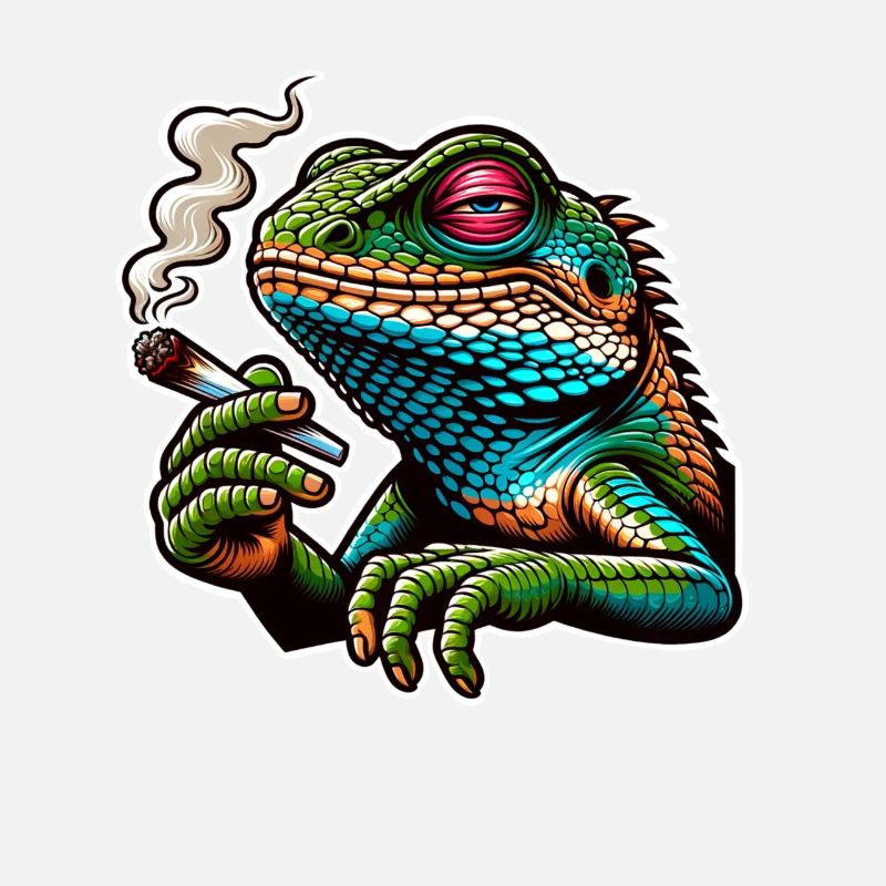 Smoking Cannabis Lizard