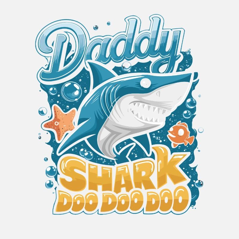 Daddy Shark Doo Doo Cute Shark Design