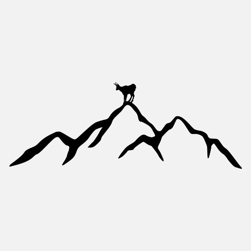 Berg mit Gams