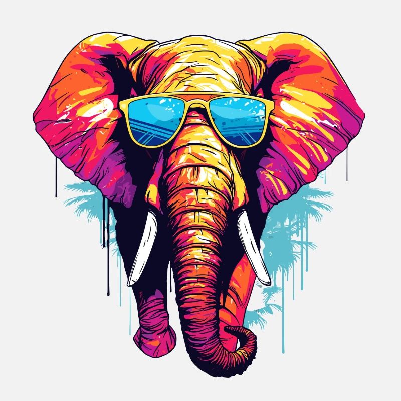 Elefant mit Sonnenbrille