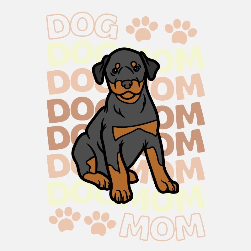 Süßer Dobermann Hund Mama Kawaii