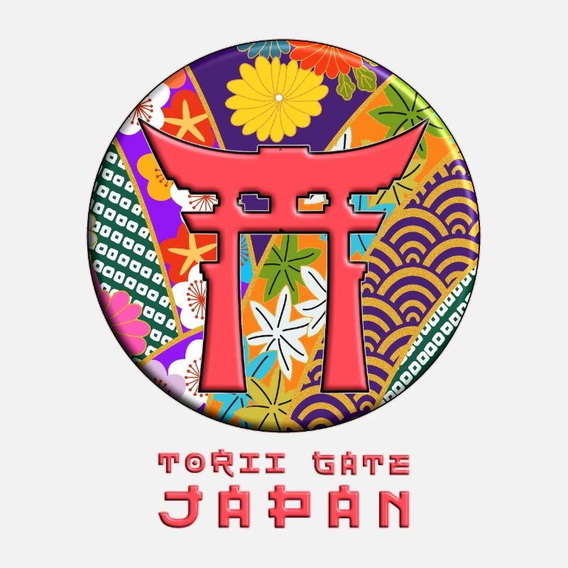 Torii Traditional Japanese Gate Floral Pattern