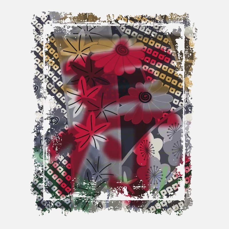 Japanese Floral Pattern Chrysanthemum Cherry